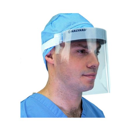Face Shield Halyard One Size Fits Most Full Length Anti-fog Clear Visor Disposable NonSterile (1/EA 40/CS) by O&M Halyard  ID 41204